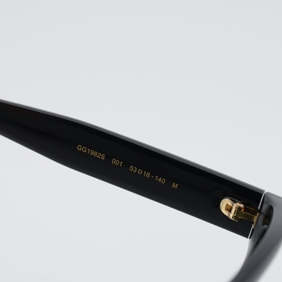 Gucci GG1982S 001 Sunglasses Black Cat Eye Frame, Grey Lenses main image 6